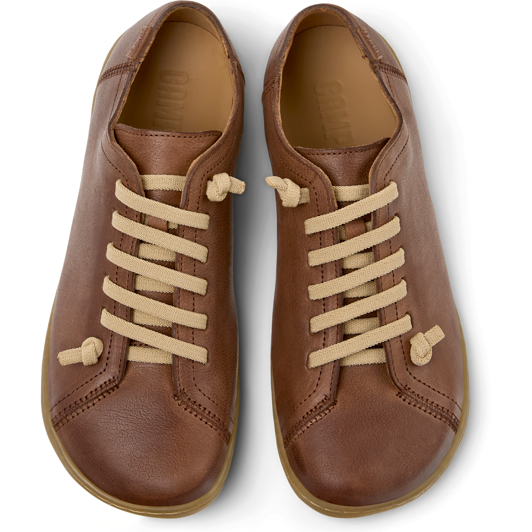 Zapatillas - CAMPER Peu Cami - Marron - Cuero liso