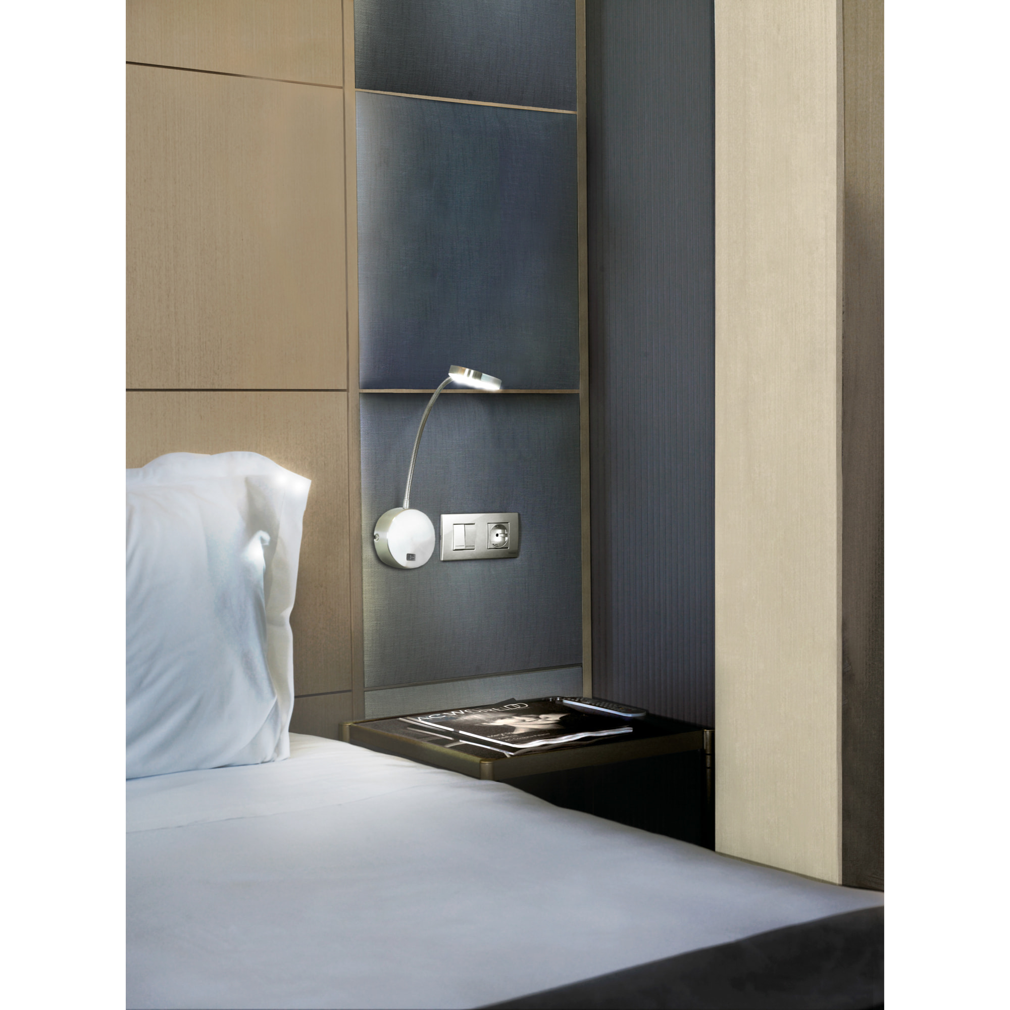 FORLIGHT Luz De Lectura Llit Led 3,3W 4000K Niquel Santinado 133Lm