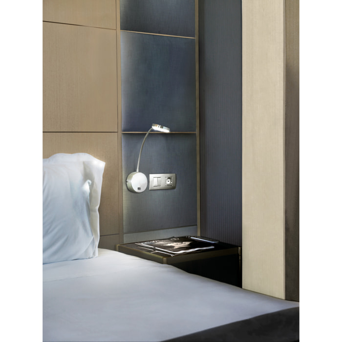 FORLIGHT Luz De Lectura Llit Led 3,3W 4000K Niquel Santinado 133Lm