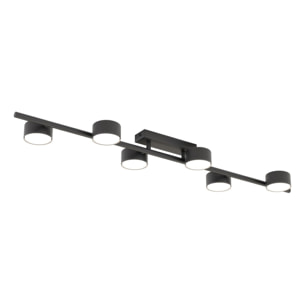 Faretto da soffitto BET a quattro luci in acciaio nero opaco
