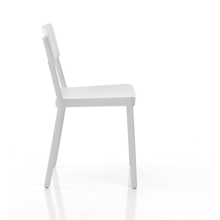 Tomasucci lot de 4 chaises d'intérieur/extérieur ANJA BLANC