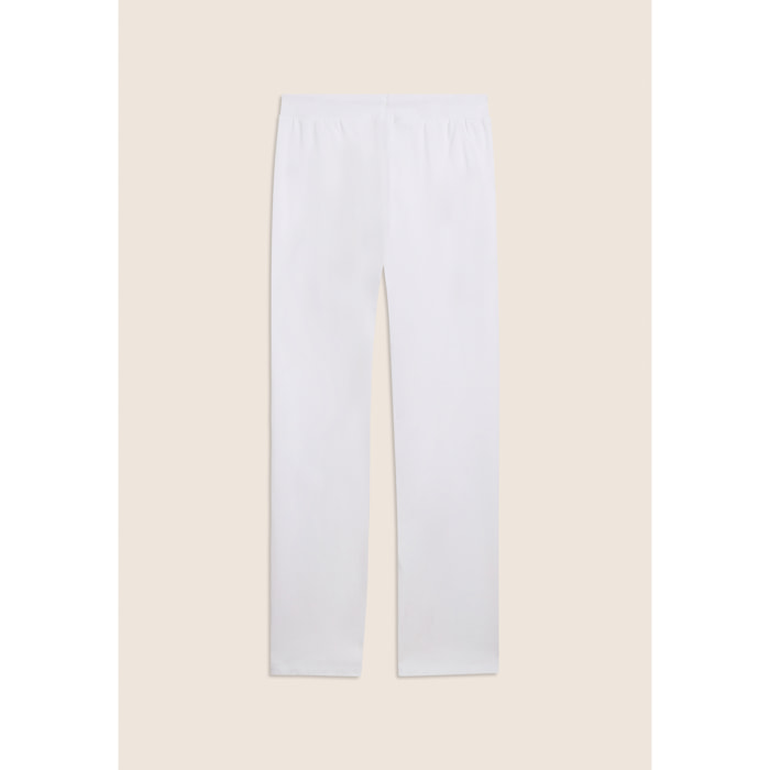 Pantaloni Sportivi Gamba Dritta con Vita Elasticizzata