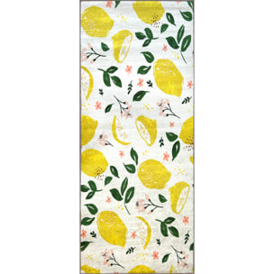 STAMPA - Tapis de cuisine lavable à motif citron - Jaune