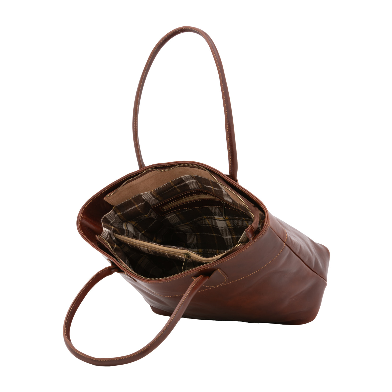 Borsa a tracolla  da uomo In Vera pelle Made in Italy 40x27x14 cm