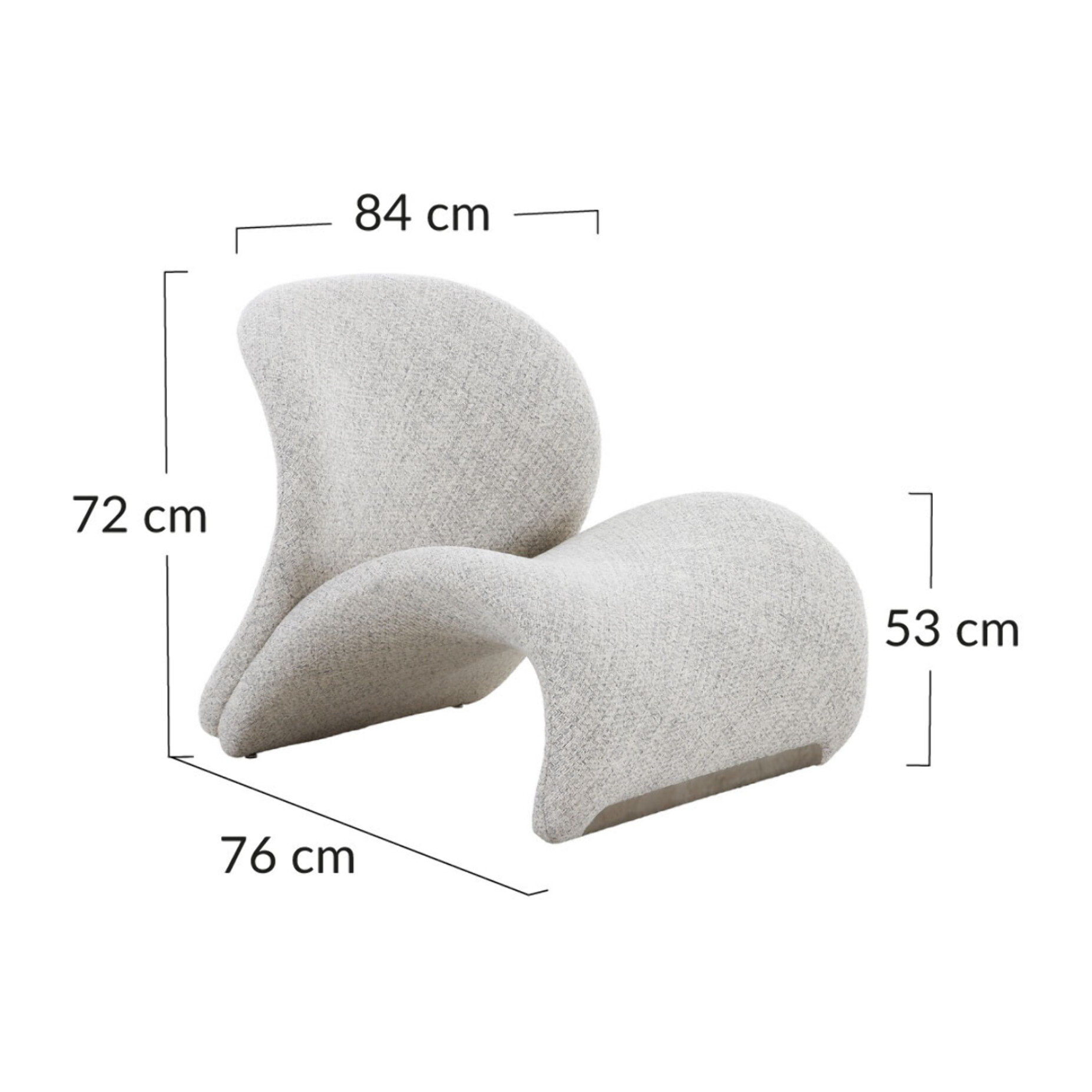 Mattia - fauteuil - en tissu - Sable