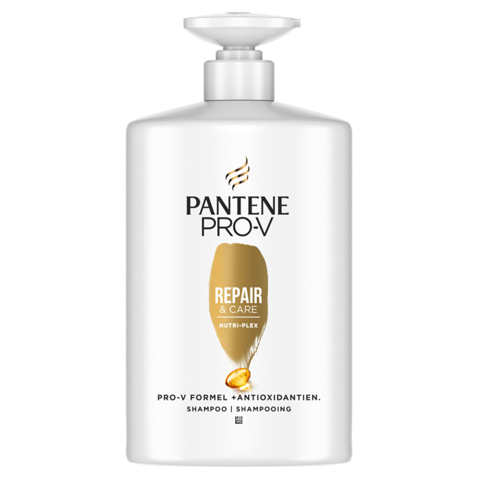 Pantene Pro-V Repair & Care Shampoing, Repair & Protect, Pro-V+Antioxydants, Pour Cheveux Abîmés 1L