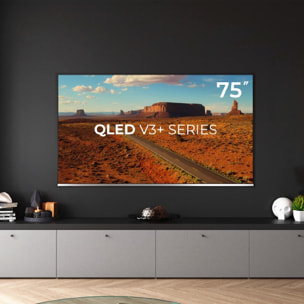 Televisor QLED 75" Smart TV V3+ Series VQU30075+ Cecotec. 4KUHD,AndroidTv11,Fram