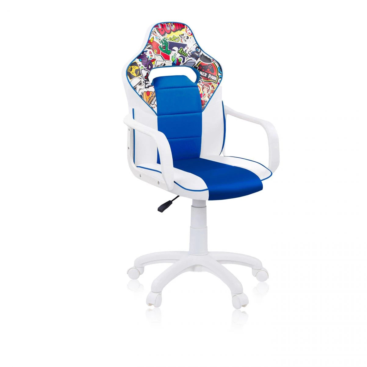 Silla gaming DRW Sticker Blanco Azul DRW