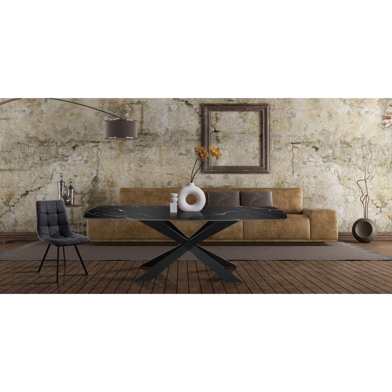 Oresteluchetta tavolo PULSE BLACK MARBLE