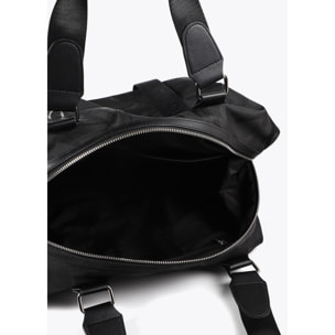 Borsa weekend in nylon jacquard camouflage.