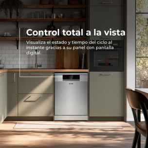Máquina de Lavar Loiça EVVO D1yx Máquina De Lavar Loiça, 60cm, 13 Serviços, Abertura Automática, Meia Carga