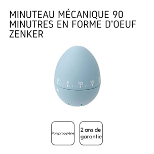 Minuteur de cuisine mécanique en forme d'œuf Zenker