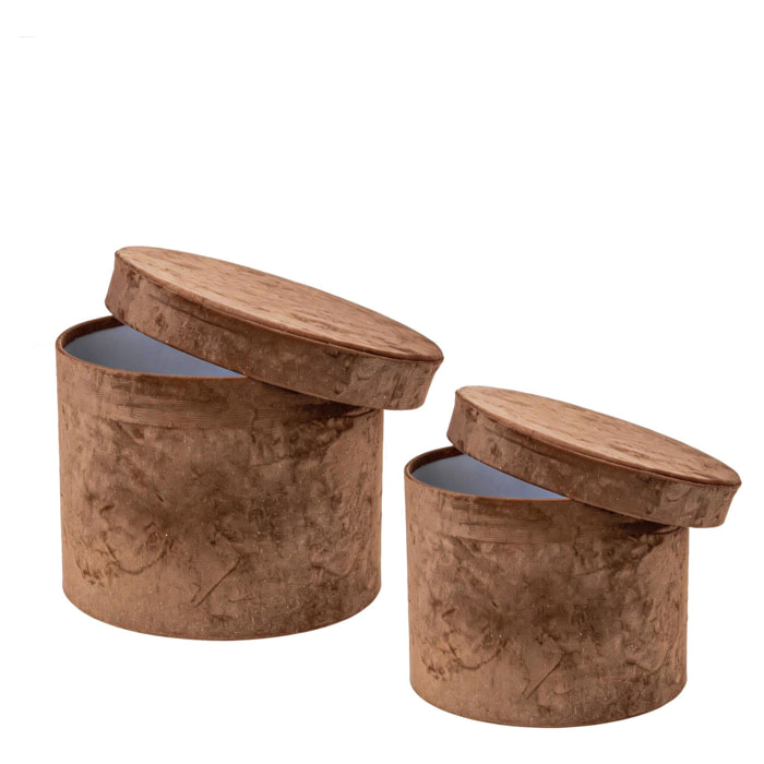 Cappelliere 7x1- velluto - Pezzi 2 - MARRONE - Bianchi Dino SpA