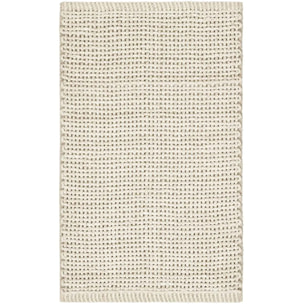 3 tappeti bagno CRAZY AVORIO in microfibra misto cotone, morbido antiscivolo lavabile in lavatrice, tappetino lavabo sanitari bagno