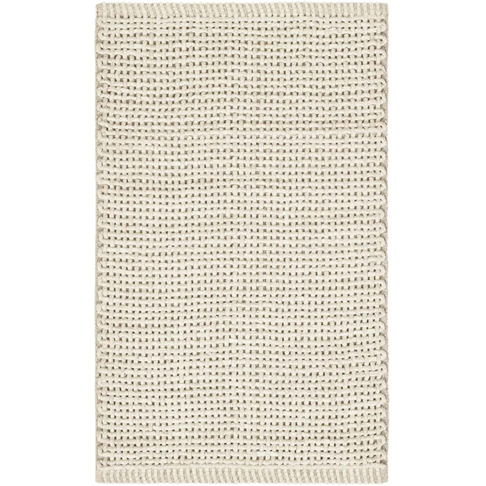 3 tappeti bagno CRAZY AVORIO in microfibra misto cotone, morbido antiscivolo lavabile in lavatrice, tappetino lavabo sanitari bagno