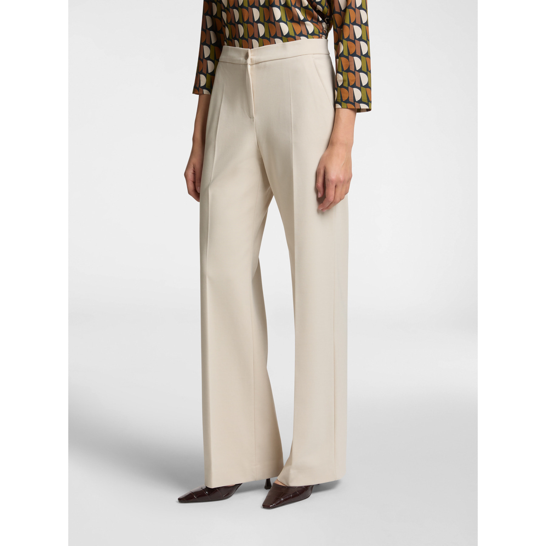 Elena Mirò - Pantalones masculinos de punto Milano - Beige