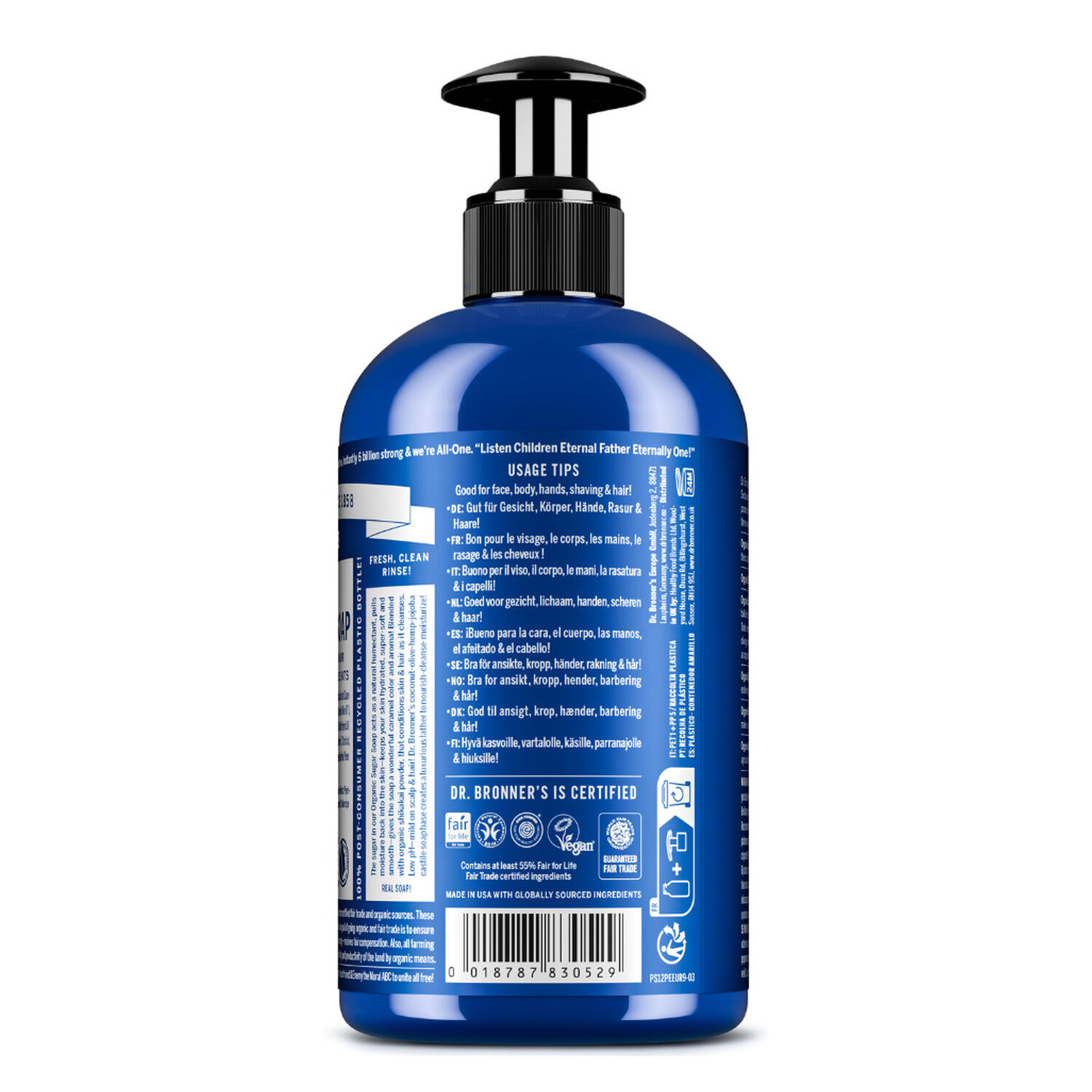 Menthe Poivrée - Savon au Sucre Bio 355ml