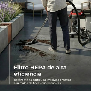 Aspirador Sólidos y Líquidos EVVO AE84, 1380W, 20L, Función Soplado y Filtro HEPA