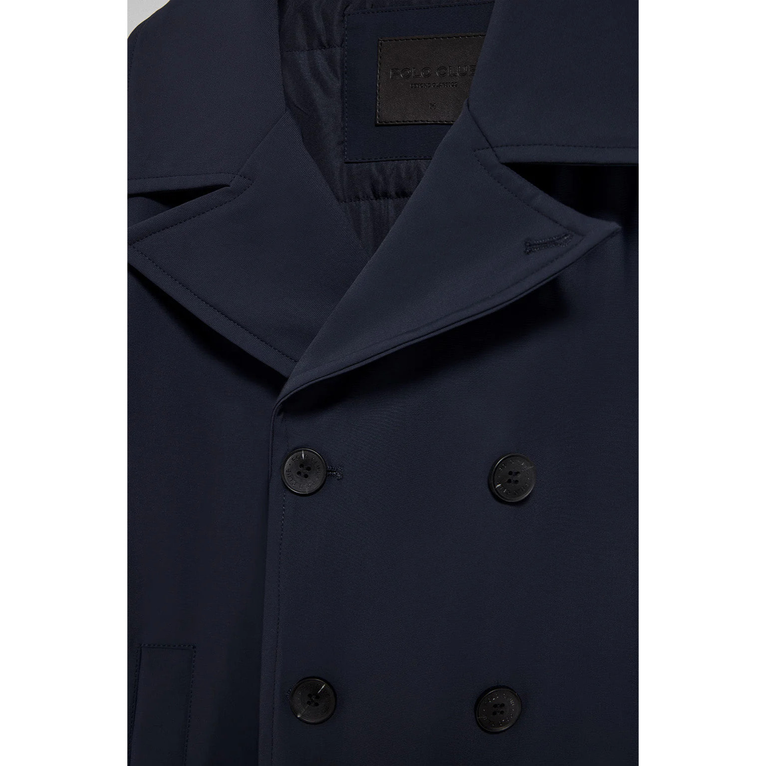 Abrigo lobo de mar azul marino Manhattan con detalle Polo Club