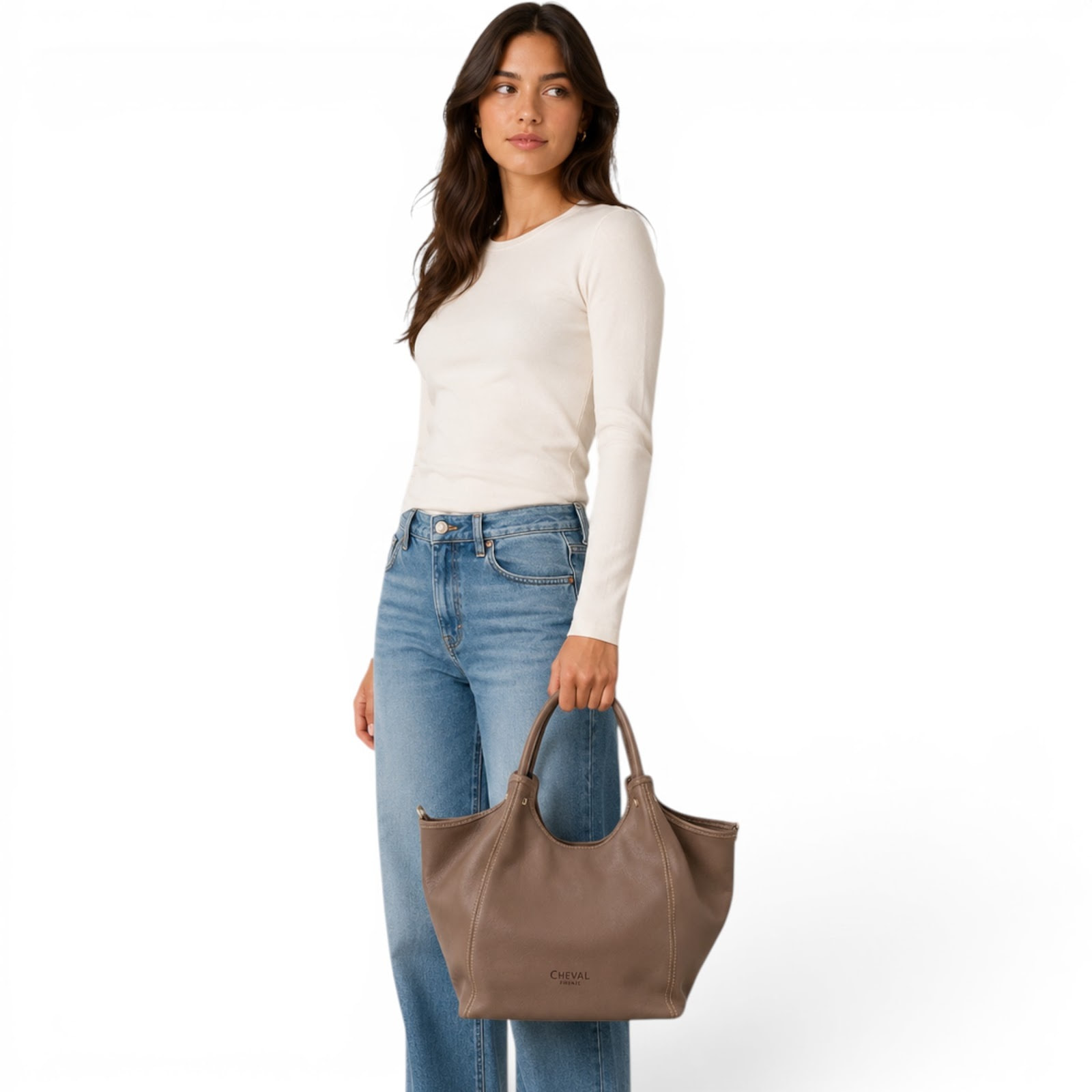 Borsa a Mano Cheval Firenze Karina Taupe
