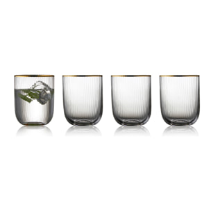 Set de 4 verres Palermo Gold 35 cl