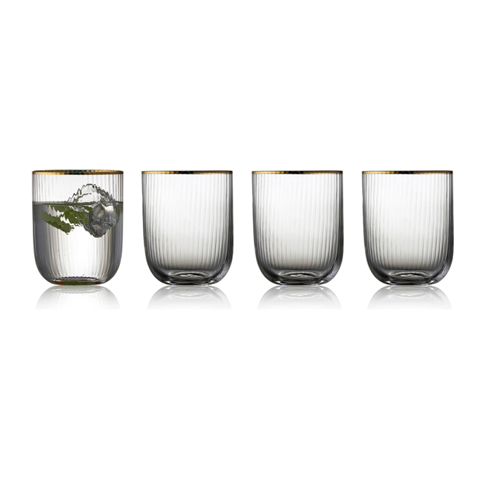 Set de 4 verres Palermo Gold 35 cl