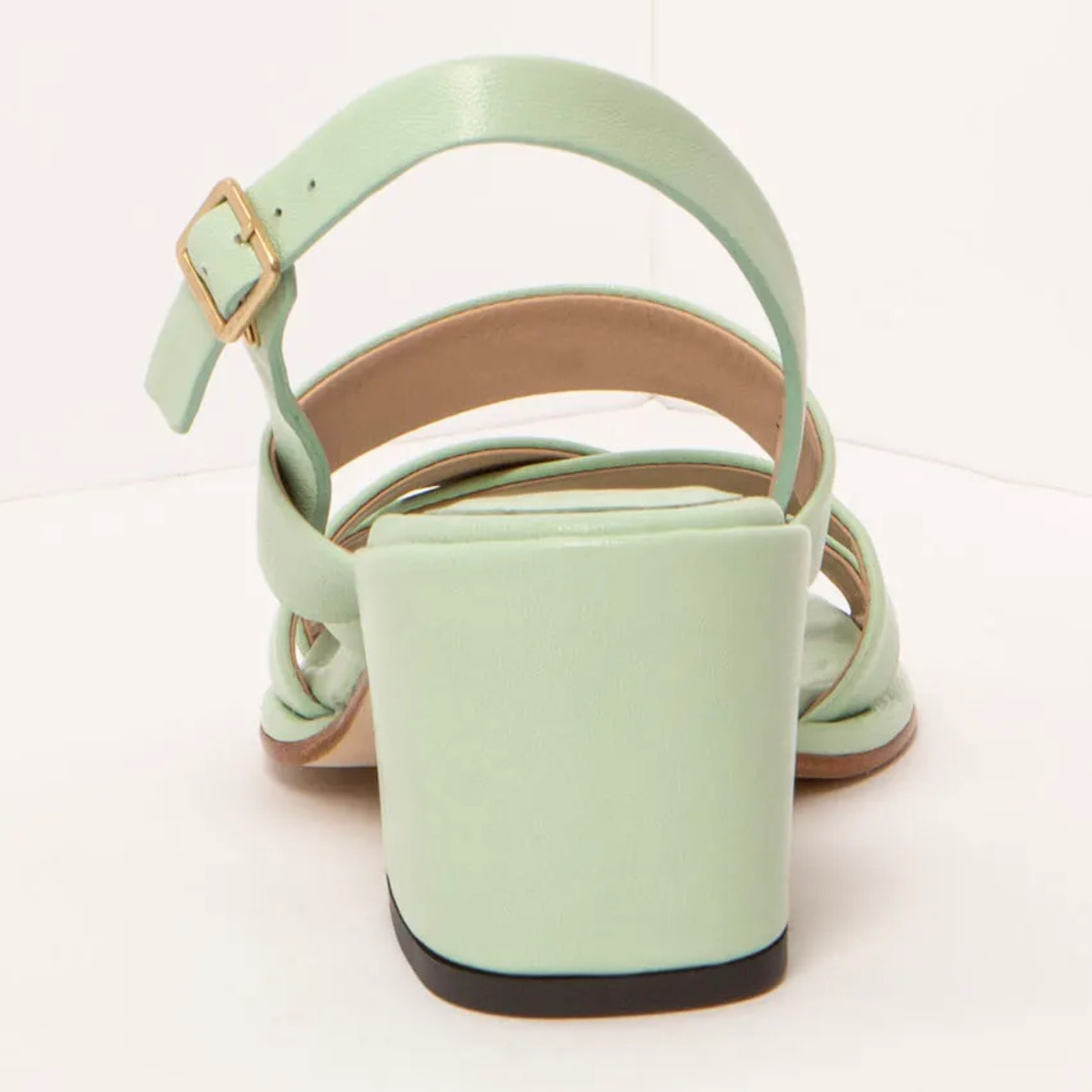 Sandalias con tacón S3173 NAPPA PASTEL GREEN/ FABER color Pastel green