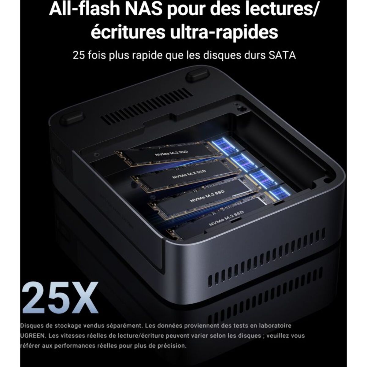 Serveur NAS UGREEN DXP480T Plus Gris anodisé