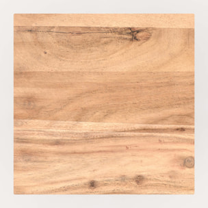 Petite sellette en bois d'acacia et métal - Shanghai