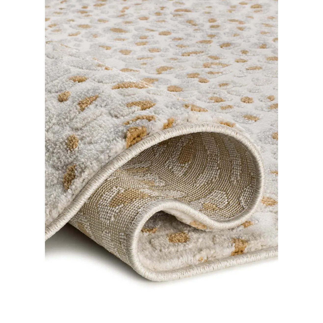 AMARA Alfombra moderna con relieve plata, varias medidas disponibles.