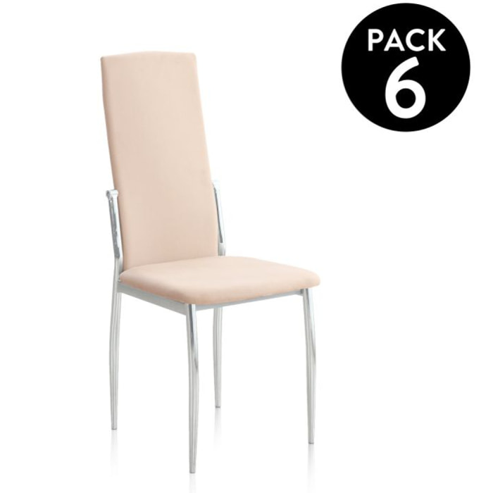 Pack 6 sillas de comedor Sakura Beige Sakura