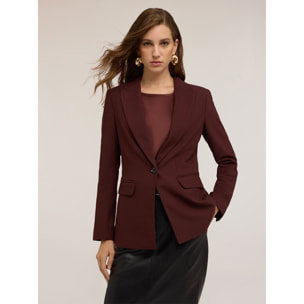 Motivi - Blazer monopetto misto viscosa - Marrone