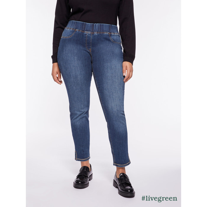 Fiorella Rubino - Jeggings con pedrería en la parte inferior - Azul