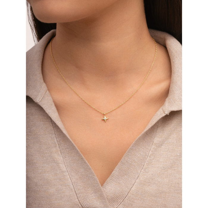 Collar Orion Star Plata Baño Oro