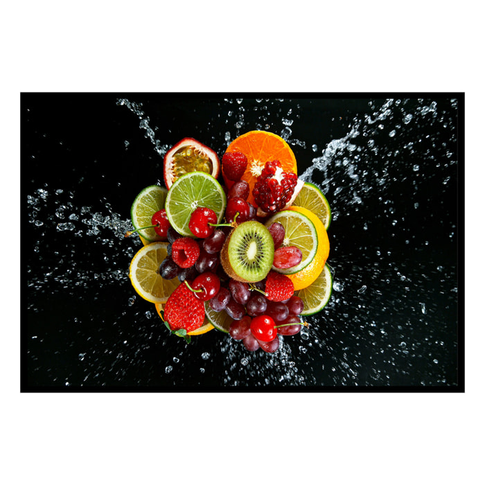 Affiche encadrée jus de fruits colorés Affiche + cadre en métal - Noir