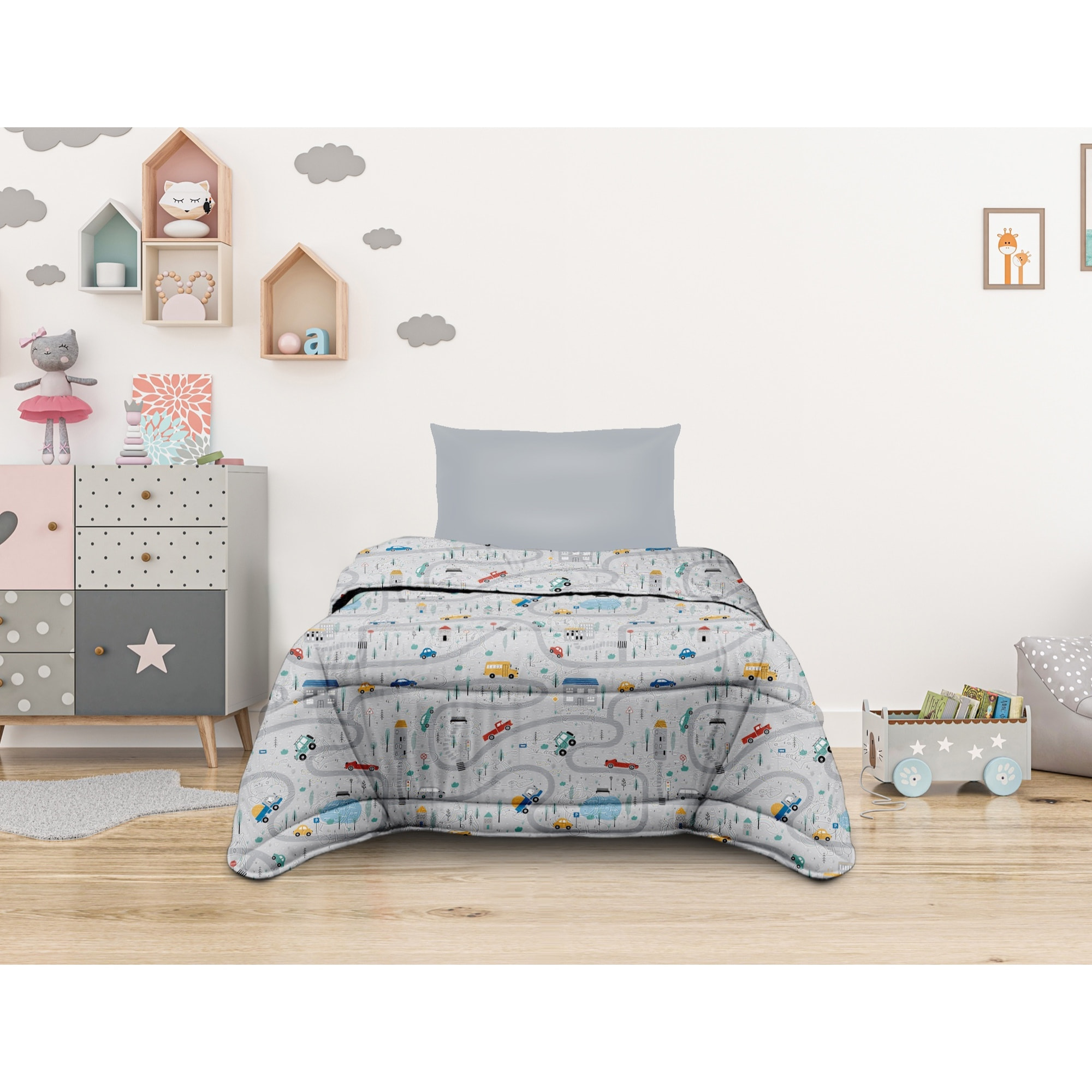 TRAPUNTA INVERNALE CITY GRIGIO LETTO PIAZZA E MEZZA PRODOTTO ITALIANO