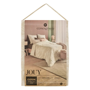 Parure de lit Jouy 220x240cm beige