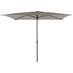 Parasol droit rectangulaire Loompa Taupe