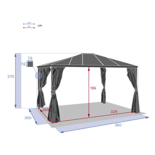 Pergola Belize Graphite