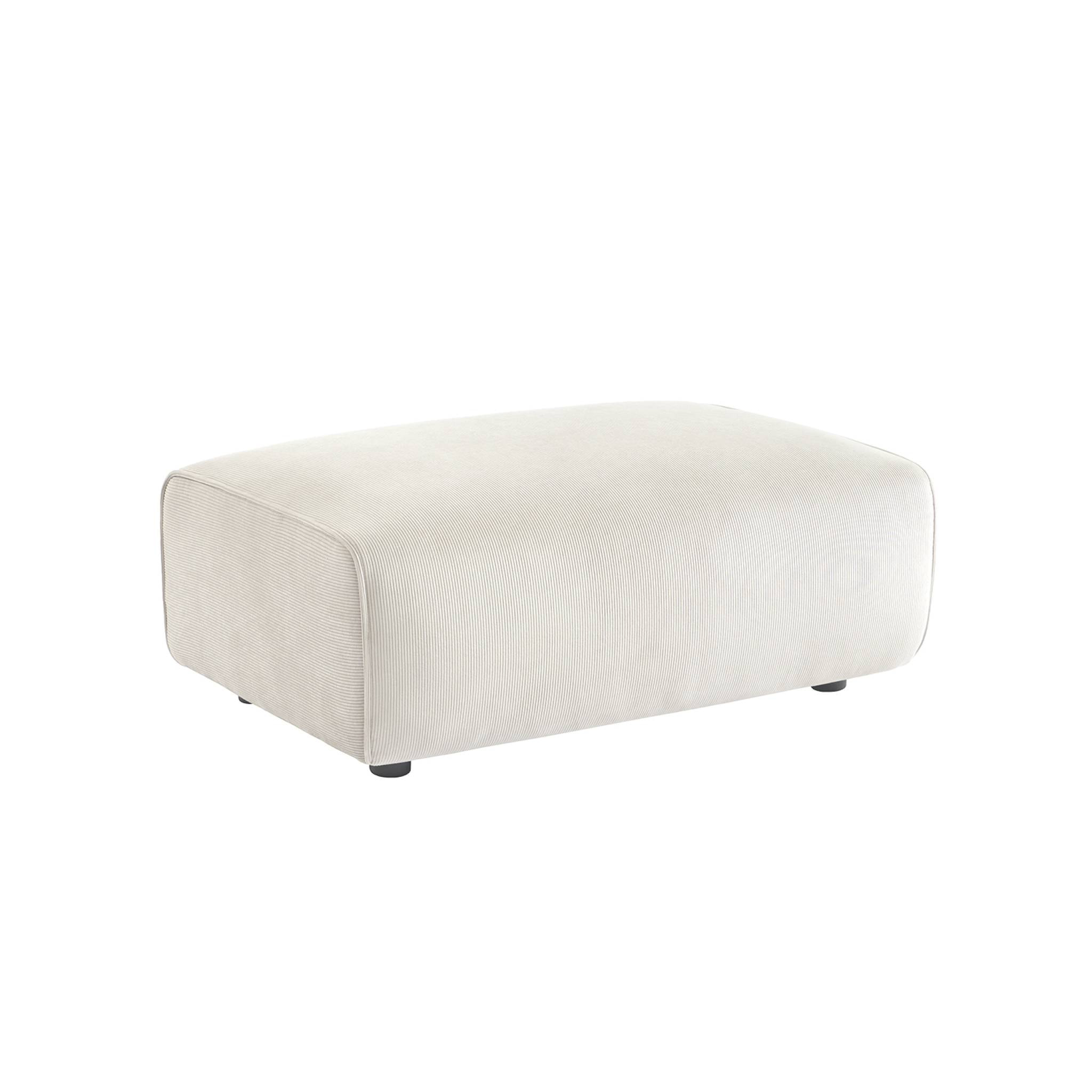 Pouf, repose-pieds pour canapé 3 places Wallas velours côtelé WALLAS