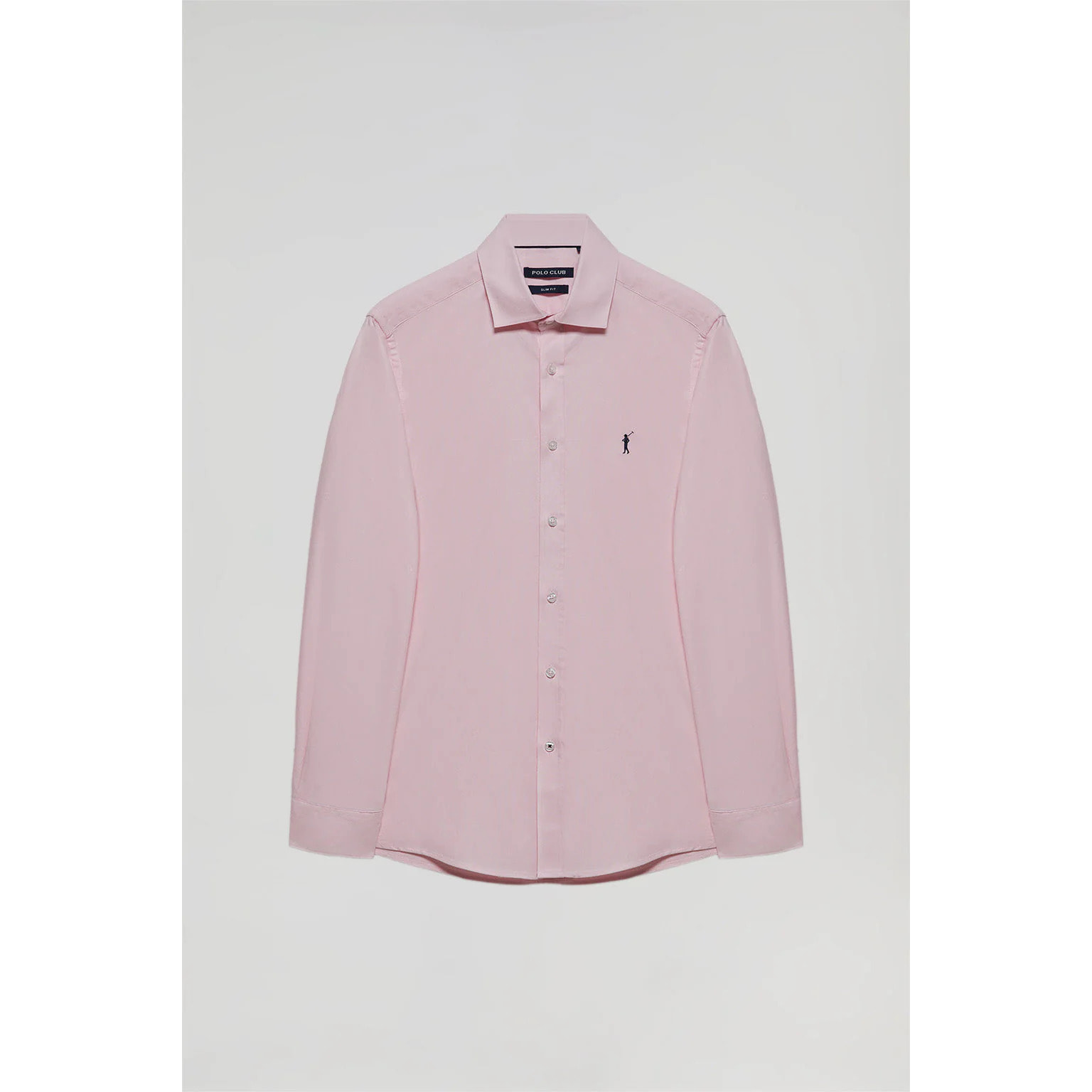 Camicia Oxford Slim rosa con logo Rigby Go