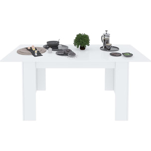 Tavolo da Pranzo Allungabile Estensibile Fino a 190 cm Tavolino Per 6 Persone Salotto Soggiorno Salone Design Moderno 190 x 78 x 90 cm Bianco