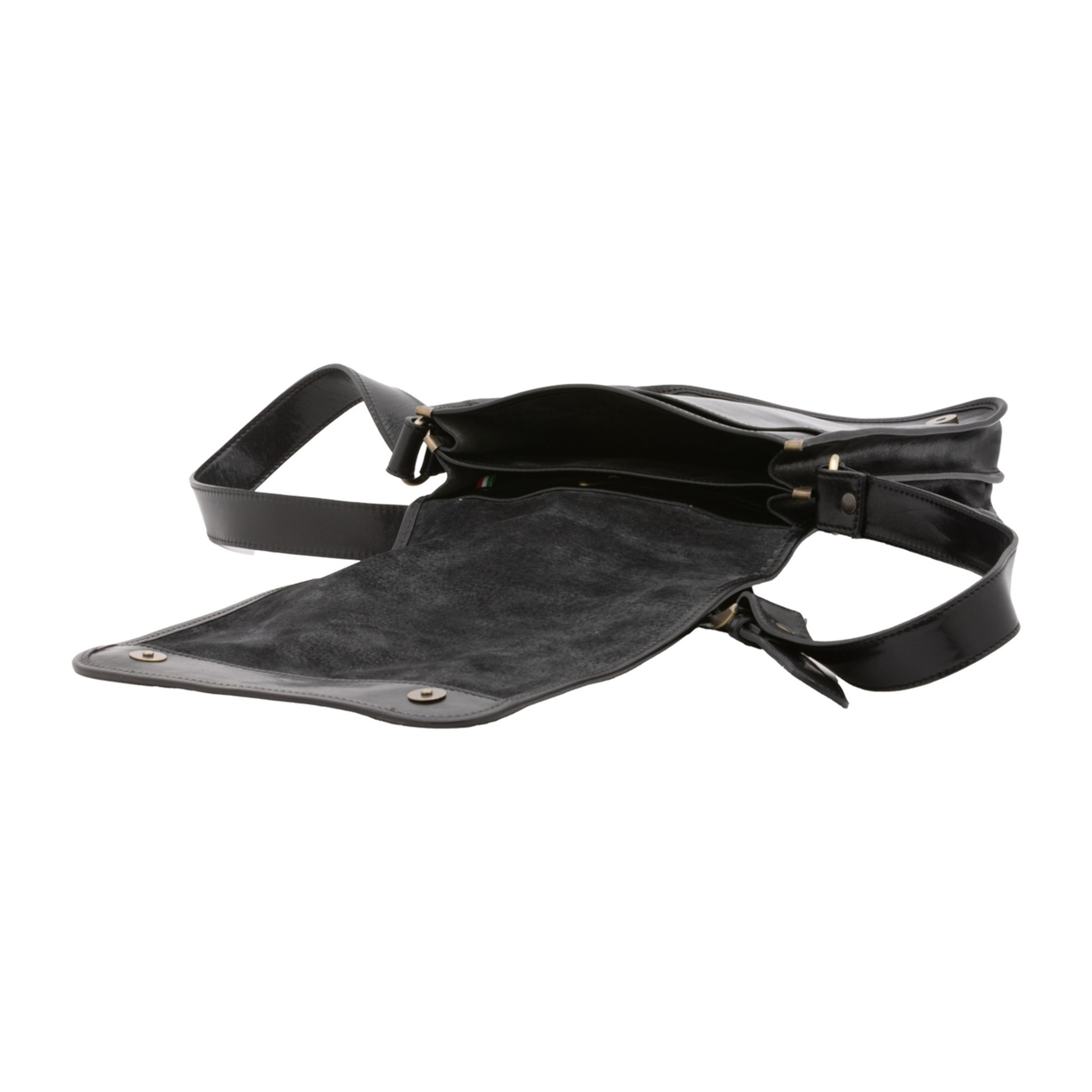 Borsa a tracolla uomo in vera pelle - Modello False - Made in Italy - 29.0 x 24.0 x 9.0 cm