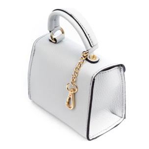 Annicco mini borsa a mano e a spalla per donna. Pelle autentica finitura Dollaro.