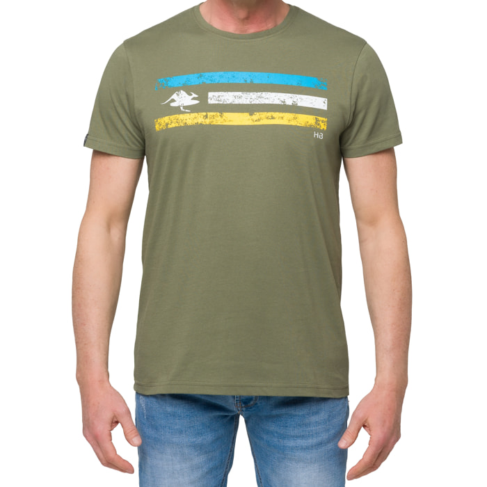 T-shirt CALIFORNIA 100% cotone verde militare