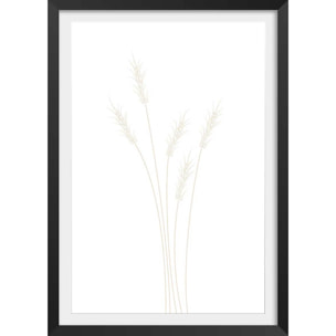 Affiche  scandi blés Affiche + cadre en bois - Noir