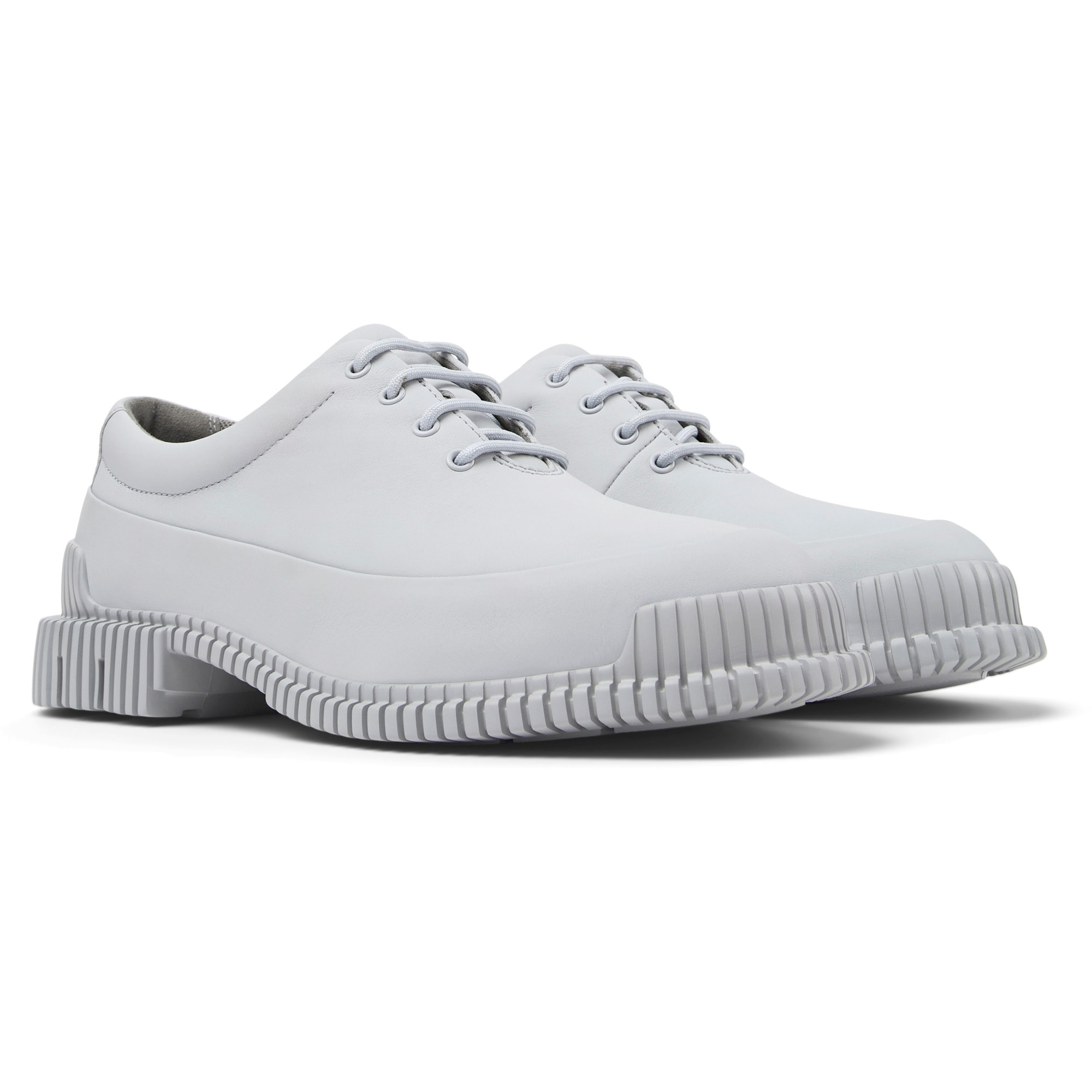 Zapatos de cordones - CAMPER Pix - Gris - Cuero liso