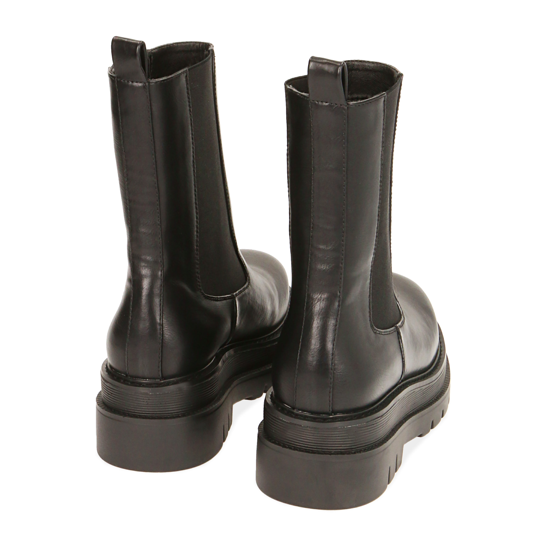 Botas Chelsea negras, plataforma de 5,5 cm.