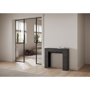 Console Extensible 90x25/181cm Slick Anthracite Spatulé