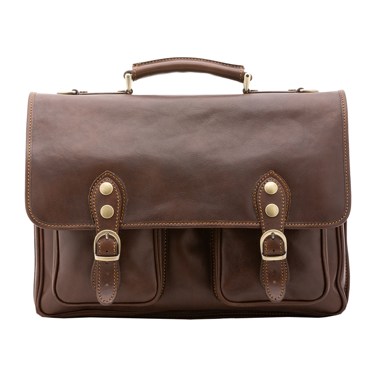 Borsa a mano  unisex In Vera pelle Made in Italy 25x38x10 cm